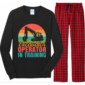 Excavator Operator In Training Excavator Long Sleeve Pajama Set