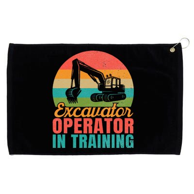 Excavator Operator In Training Excavator Grommeted Golf Towel