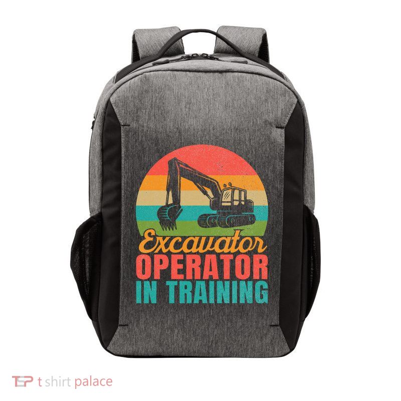 Excavator Operator In Training Excavator Vector Backpack