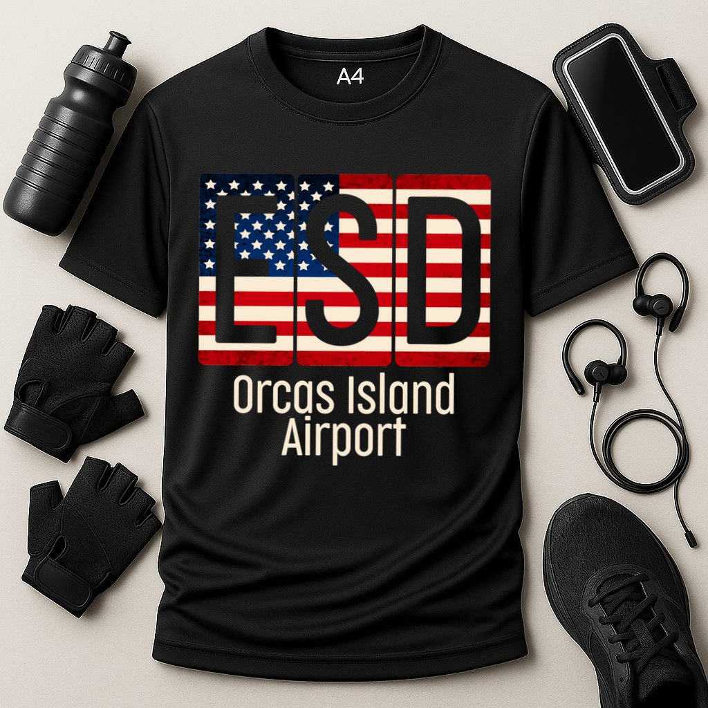 ESD Orcas Island Airport Cooling Performance Crew T-Shirt