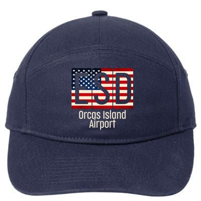 ESD Orcas Island Airport 7-Panel Snapback Hat