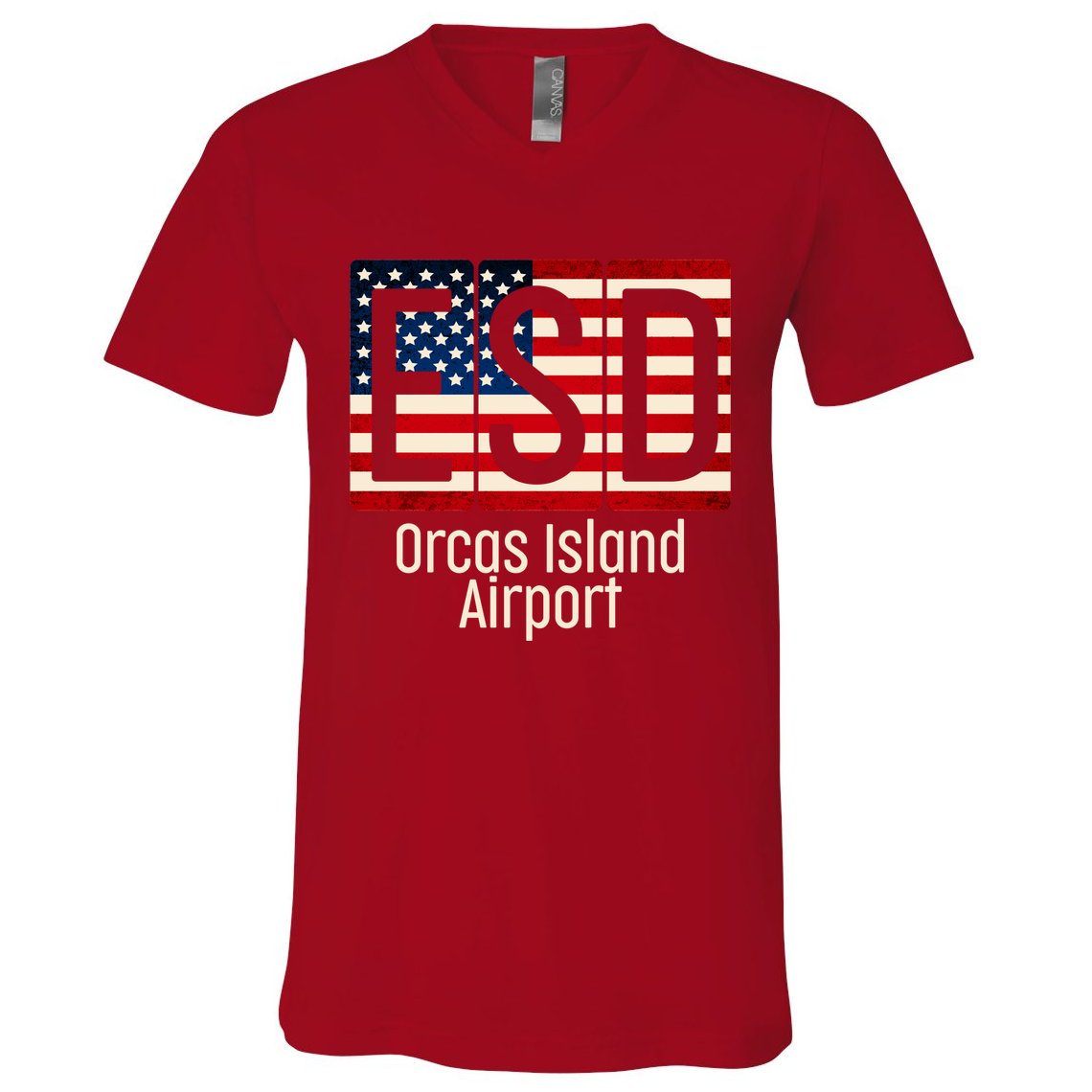 ESD Orcas Island Airport V-Neck T-Shirt