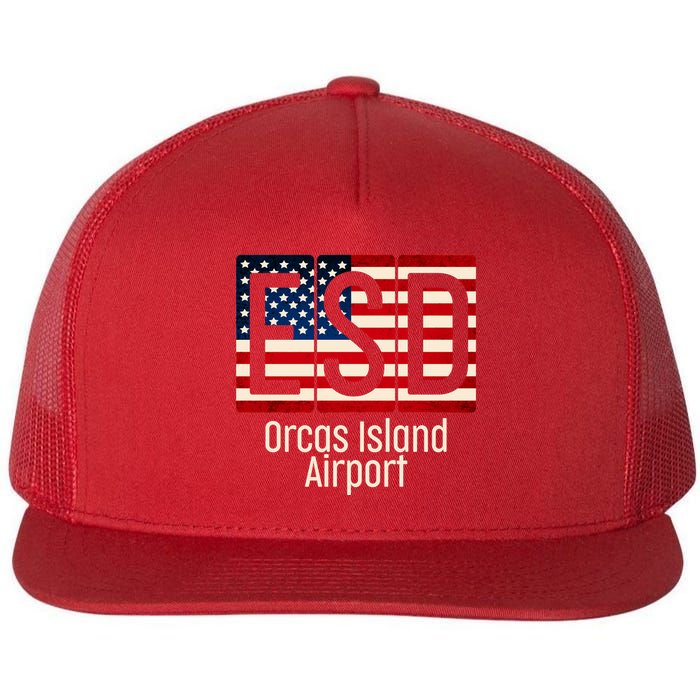 ESD Orcas Island Airport Flat Bill Trucker Hat