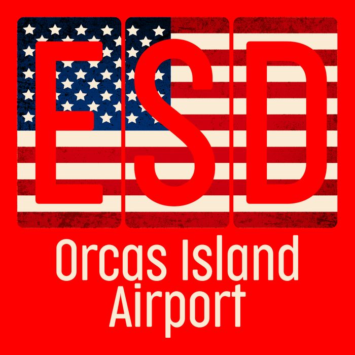 ESD Orcas Island Airport Flat Bill Trucker Hat