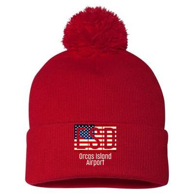 ESD Orcas Island Airport Pom Pom 12in Knit Beanie