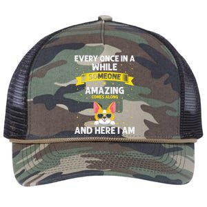 Every Once In A While Someone Amazing Comes Along Here I Am Retro Rope Trucker Hat Cap