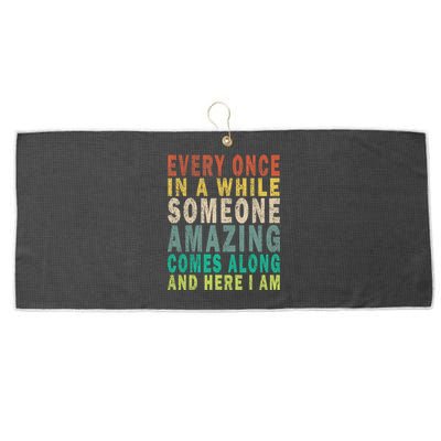 Every Once In A While Someone Amazing Comes Along Vintage Gift Large Microfiber Waffle Golf Towel