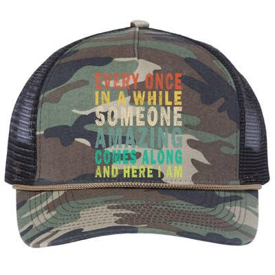 Every Once In A While Someone Amazing Comes Along Vintage Gift Retro Rope Trucker Hat Cap