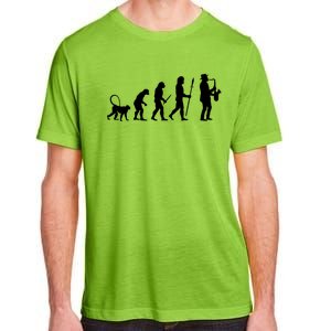 Evolution Of Jazz Music For A Saxophone Player Saxophonist Gift Adult ChromaSoft Performance T-Shirt