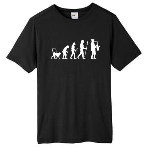 Evolution Of Jazz Music For A Saxophone Player Saxophonist Gift Tall Fusion ChromaSoft Performance T-Shirt