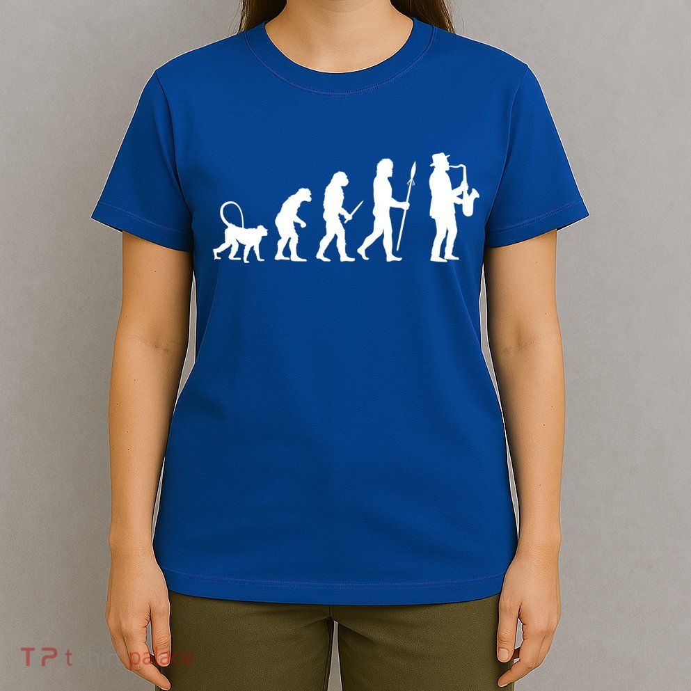 Evolution Of Jazz Music For A Saxophone Player Saxophonist Gift T-Shirt