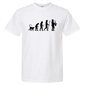 Evolution Of Jazz Music For A Saxophone Player Saxophonist Gift Garment-Dyed Heavyweight T-Shirt