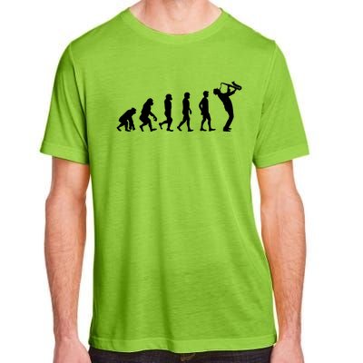 Evolution Of Kind To Saxophone Player Meaningful Gift Adult ChromaSoft Performance T-Shirt