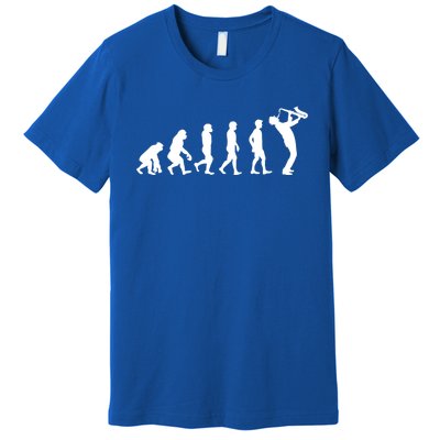 Evolution Of Kind To Saxophone Player Meaningful Gift Premium T-Shirt