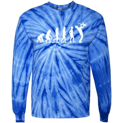 Evolution Of Kind To Saxophone Player Meaningful Gift Tie-Dye Long Sleeve Shirt