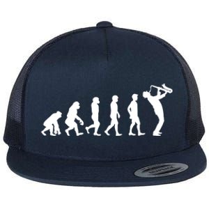 Evolution Of Kind To Saxophone Player Meaningful Gift Flat Bill Trucker Hat