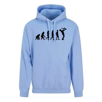 Evolution Of Kind To Saxophone Player Meaningful Gift Unisex Surf Hoodie