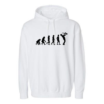 Evolution Of Kind To Saxophone Player Meaningful Gift Garment-Dyed Fleece Hoodie