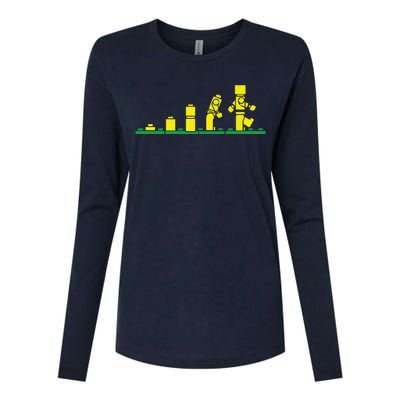 Evolution Of Lego Womens Cotton Relaxed Long Sleeve T-Shirt