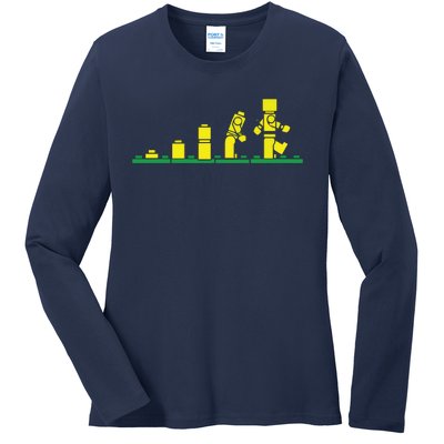 Evolution Of Lego Ladies Long Sleeve Shirt