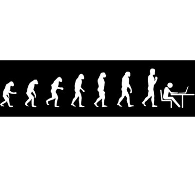 Evolution Of Man Computer Programmer Funny Geek Lover IT Bumper Sticker