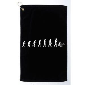 Evolution Of Man Computer Programmer Funny Geek Lover IT Platinum Collection Golf Towel