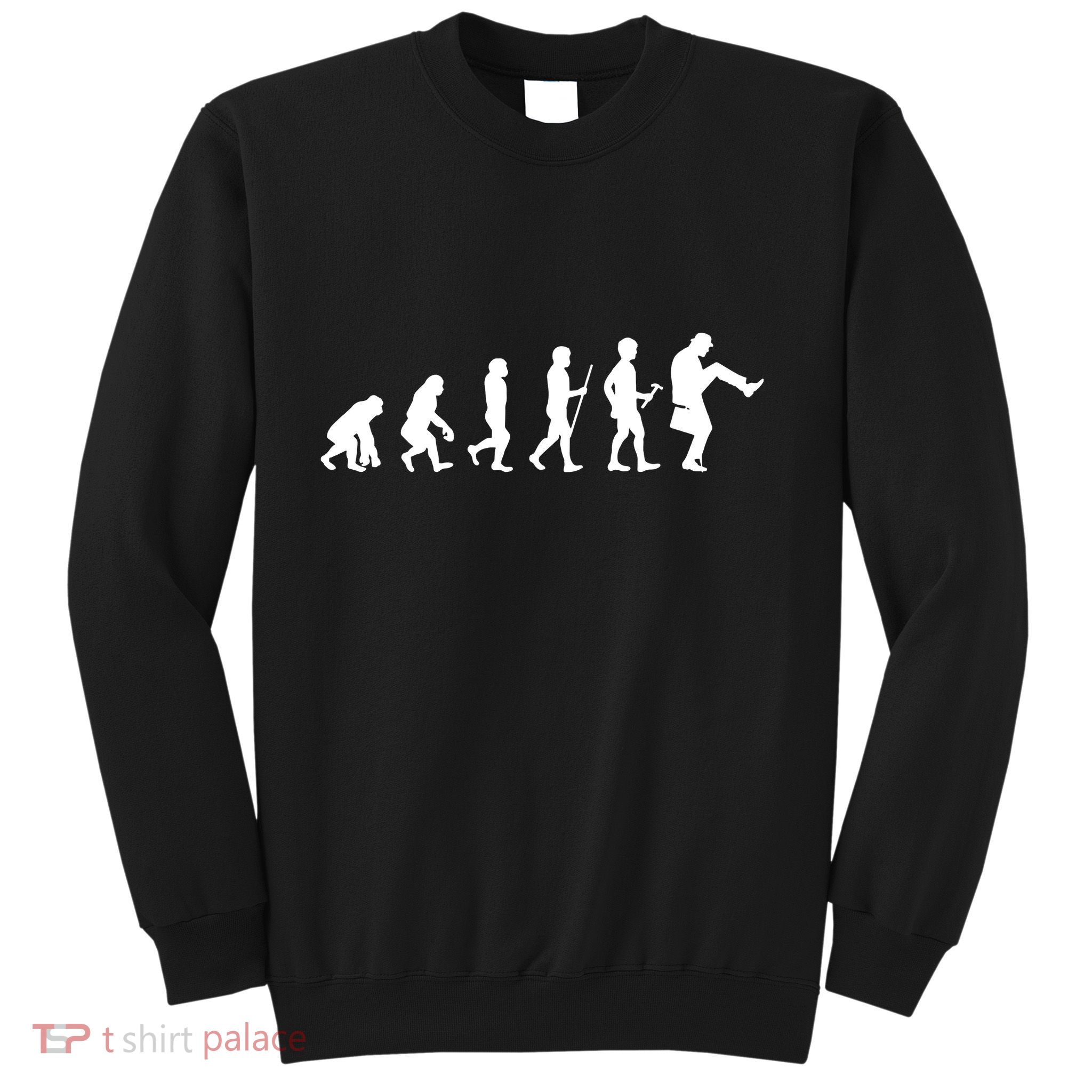 Evolution Of Man To The Silly Walk Sweatshirt