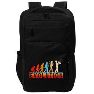 Evolution Of Man Retrostyle Saxophone Player Saxophonist Gift Impact Tech Backpack