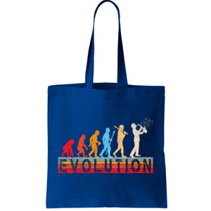 Evolution Of Man Retrostyle Saxophone Player Saxophonist Gift Tote Bag