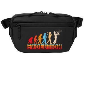 Evolution Of Man Retrostyle Saxophone Player Saxophonist Gift Crossbody Pack