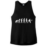 Evolution Of Man Computer Programmer Funny Geek Lover IT Ladies PosiCharge Tri-Blend Wicking Tank