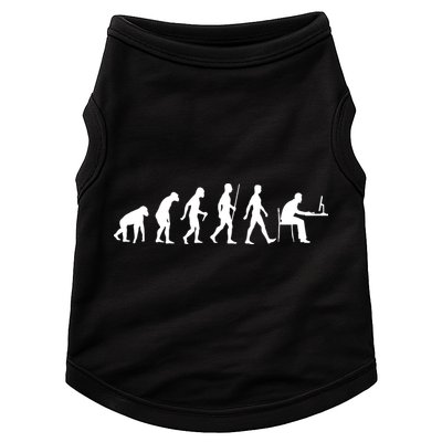 Evolution Of Man Computer Programmer Funny Geek Lover IT Doggie Tank