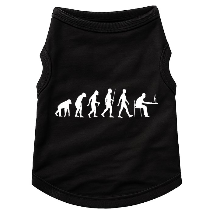 Evolution Of Man Computer Programmer Funny Geek Lover IT Doggie Tank