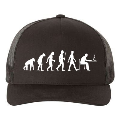 Evolution Of Man Computer Programmer Funny Geek Lover IT Yupoong Adult 5-Panel Trucker Hat