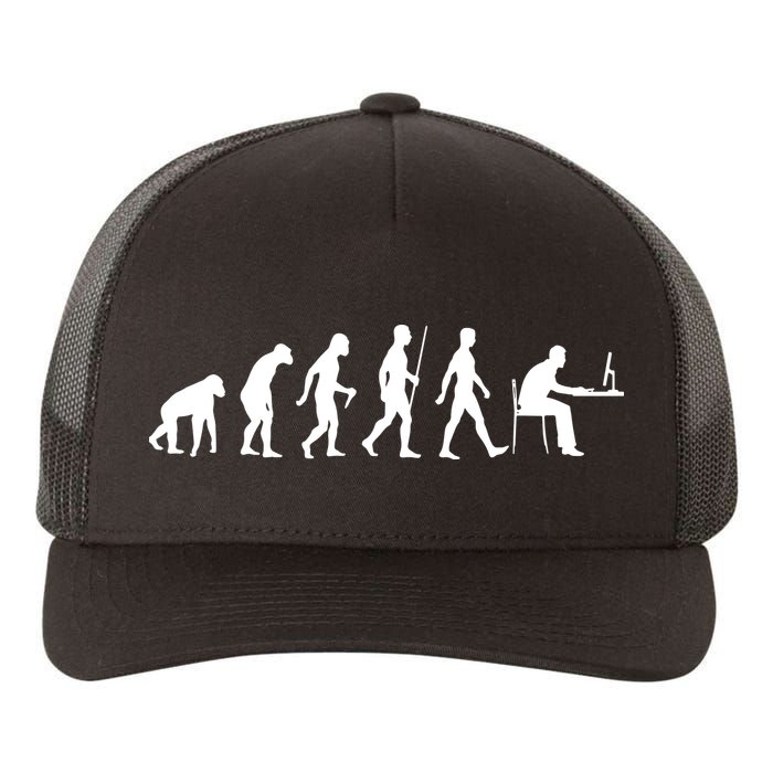 Evolution Of Man Computer Programmer Funny Geek Lover IT Yupoong Adult 5-Panel Trucker Hat