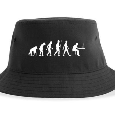Evolution Of Man Computer Programmer Funny Geek Lover IT Sustainable Bucket Hat