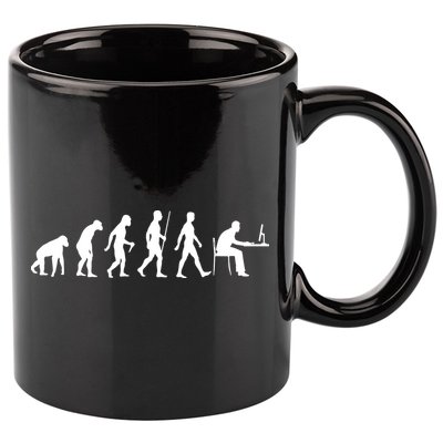 Evolution Of Man Computer Programmer Funny Geek Lover IT 11oz C Handle Ceramic Mug