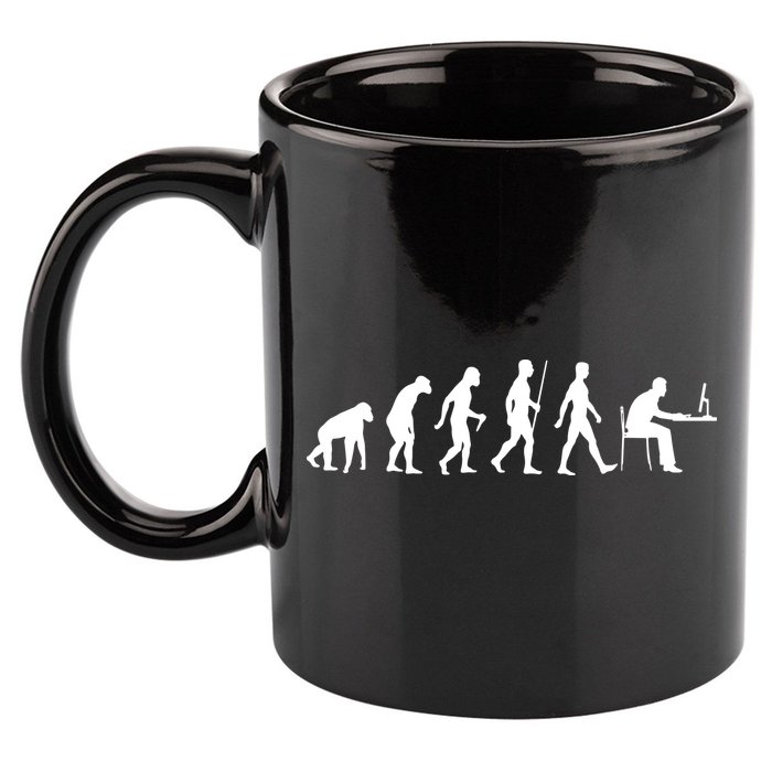 Evolution Of Man Computer Programmer Funny Geek Lover IT 11oz C Handle Ceramic Mug