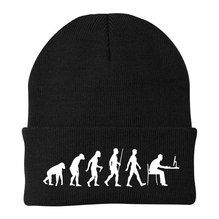 Evolution Of Man Computer Programmer Funny Geek Lover IT Beanie