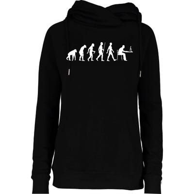 Evolution Of Man Computer Programmer Funny Geek Lover IT Womens Funnel Neck Pullover Hood