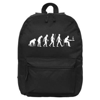 Evolution Of Man Computer Programmer Funny Geek Lover IT 16 in Basic Backpack