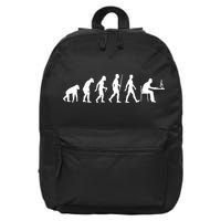 Evolution Of Man Computer Programmer Funny Geek Lover IT 16 in Basic Backpack