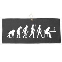 Evolution Of Man Computer Programmer Funny Geek Lover IT Large Microfiber Waffle Golf Towel