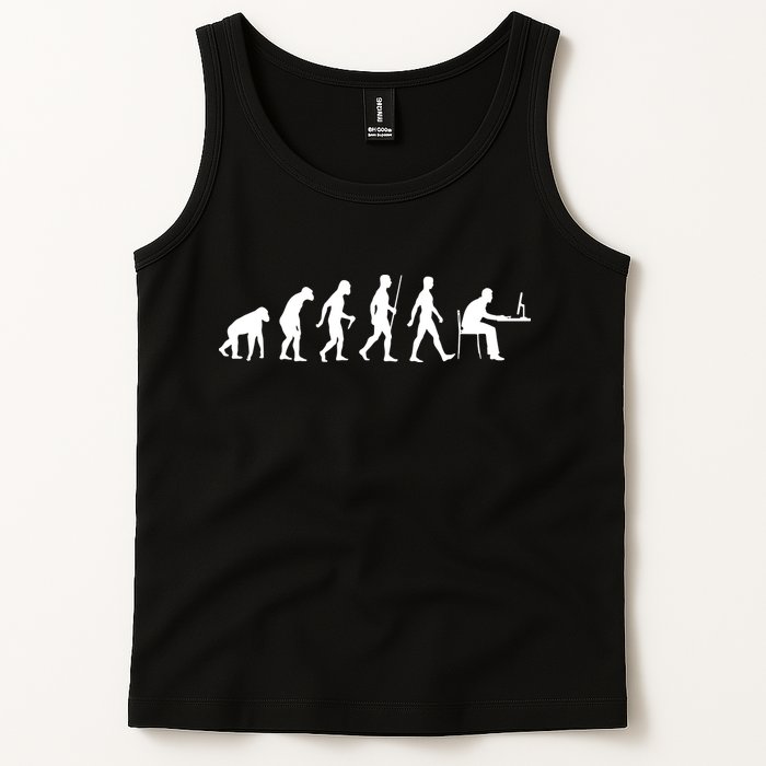 Evolution Of Man Computer Programmer Funny Geek Lover IT Tank Top