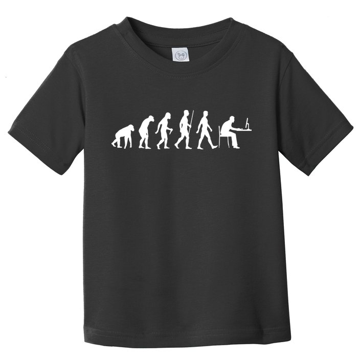 Evolution Of Man Computer Programmer Funny Geek Lover IT Toddler T-Shirt