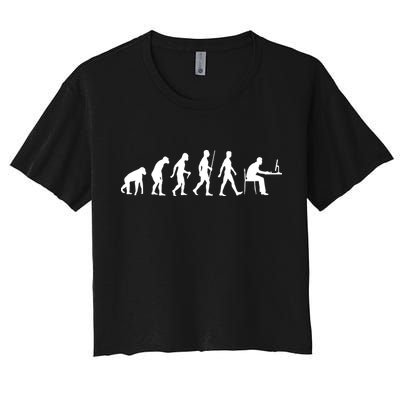 Evolution Of Man Computer Programmer Funny Geek Lover IT Crop Top