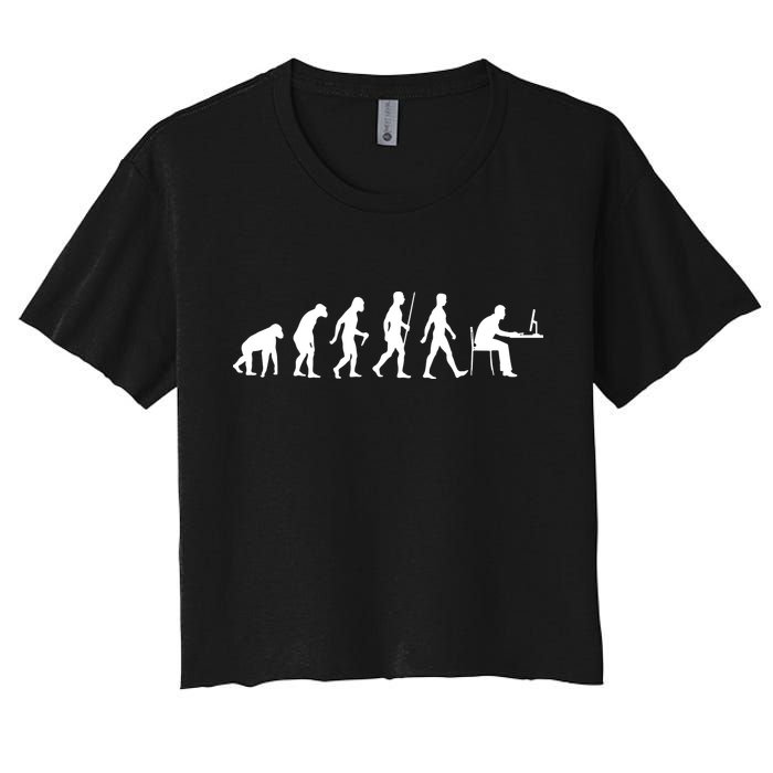 Evolution Of Man Computer Programmer Funny Geek Lover IT Crop Top