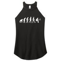 Evolution Of Man Computer Programmer Funny Geek Lover IT Women's Perfect Tri Rocker Tank