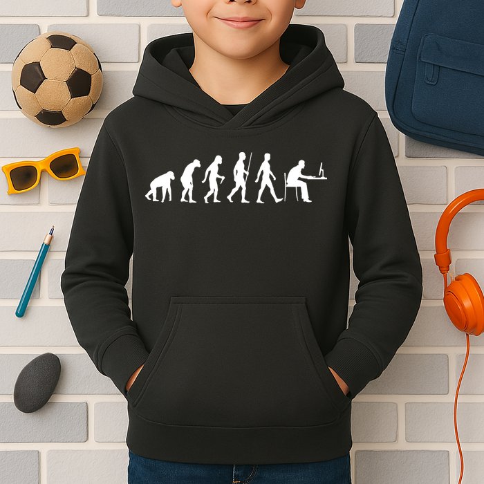 Evolution Of Man Computer Programmer Funny Geek Lover IT Kids Hoodie
