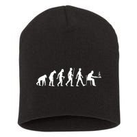 Evolution Of Man Computer Programmer Funny Geek Lover IT Short Acrylic Beanie